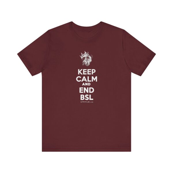 Keep Calm and End BSL t-shirt in maroon