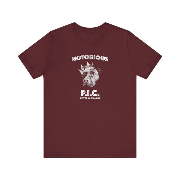 Notorious Pitter In Charge t-shirt in maroon