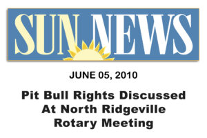 Pitt Bull Rights Discussed At North Ridgeville Rotary Meeting